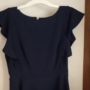 Midnight Doll navy dress with back zipper